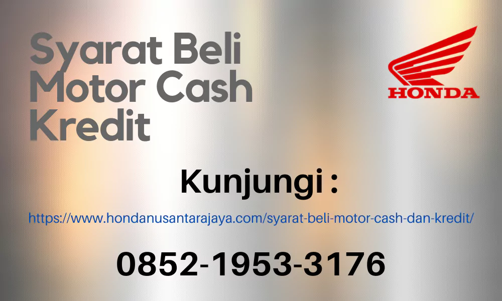 syarat beli motor cash kredit