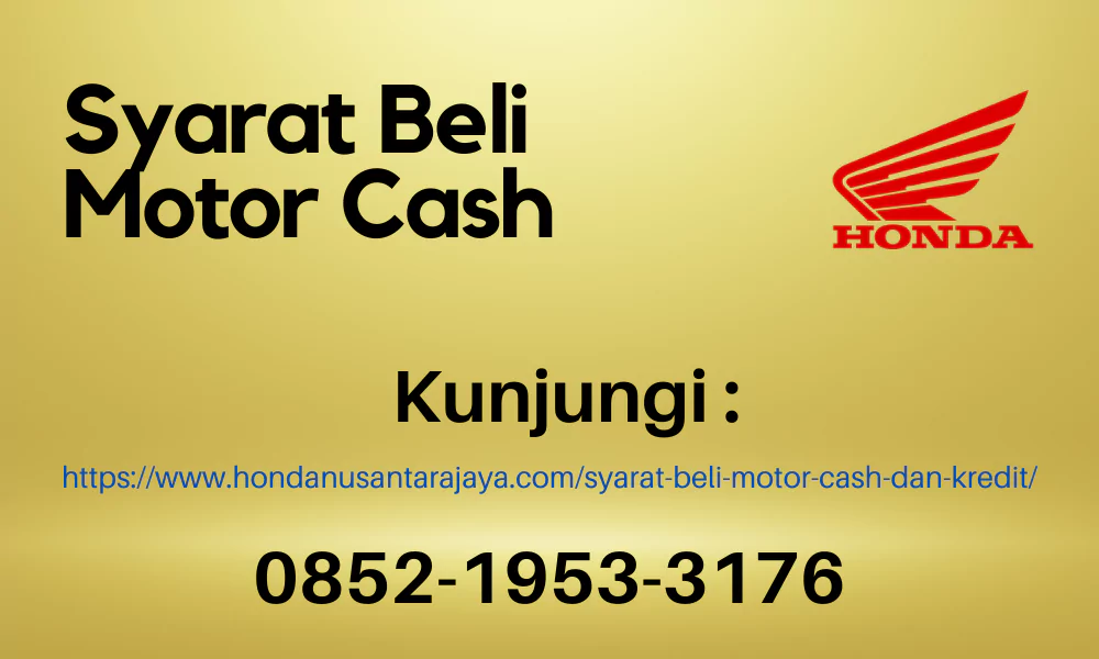 syarat beli motor cash