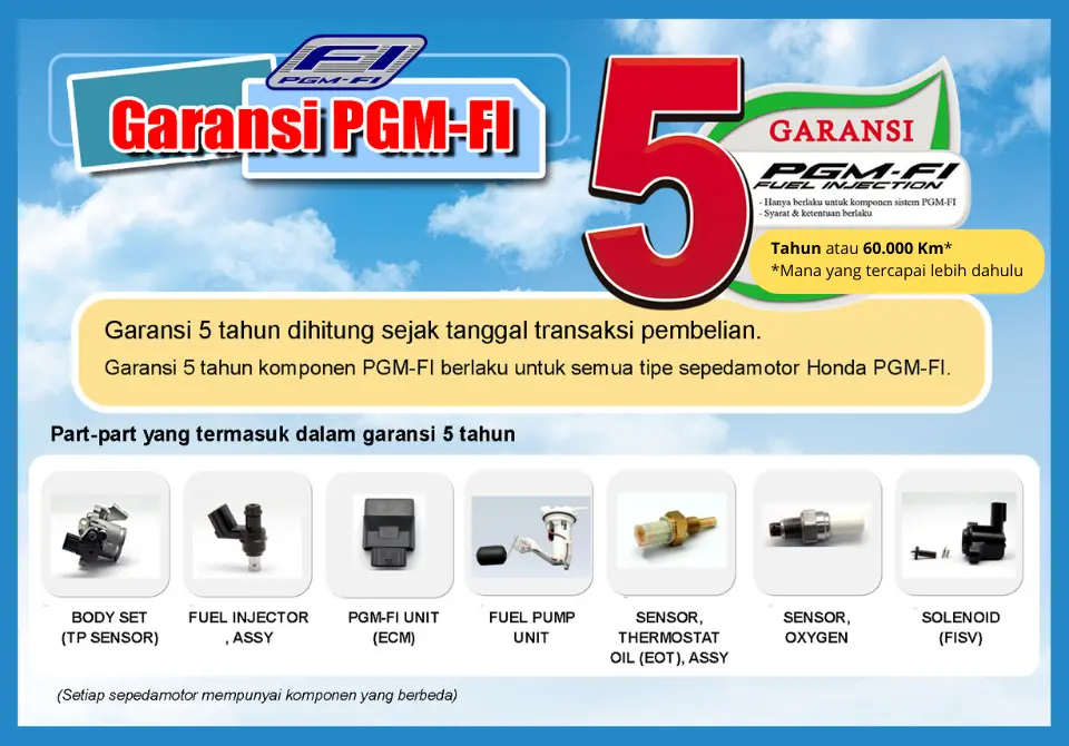 Garansi Komponen PGM-FI Garansi Komponen PGM-FI